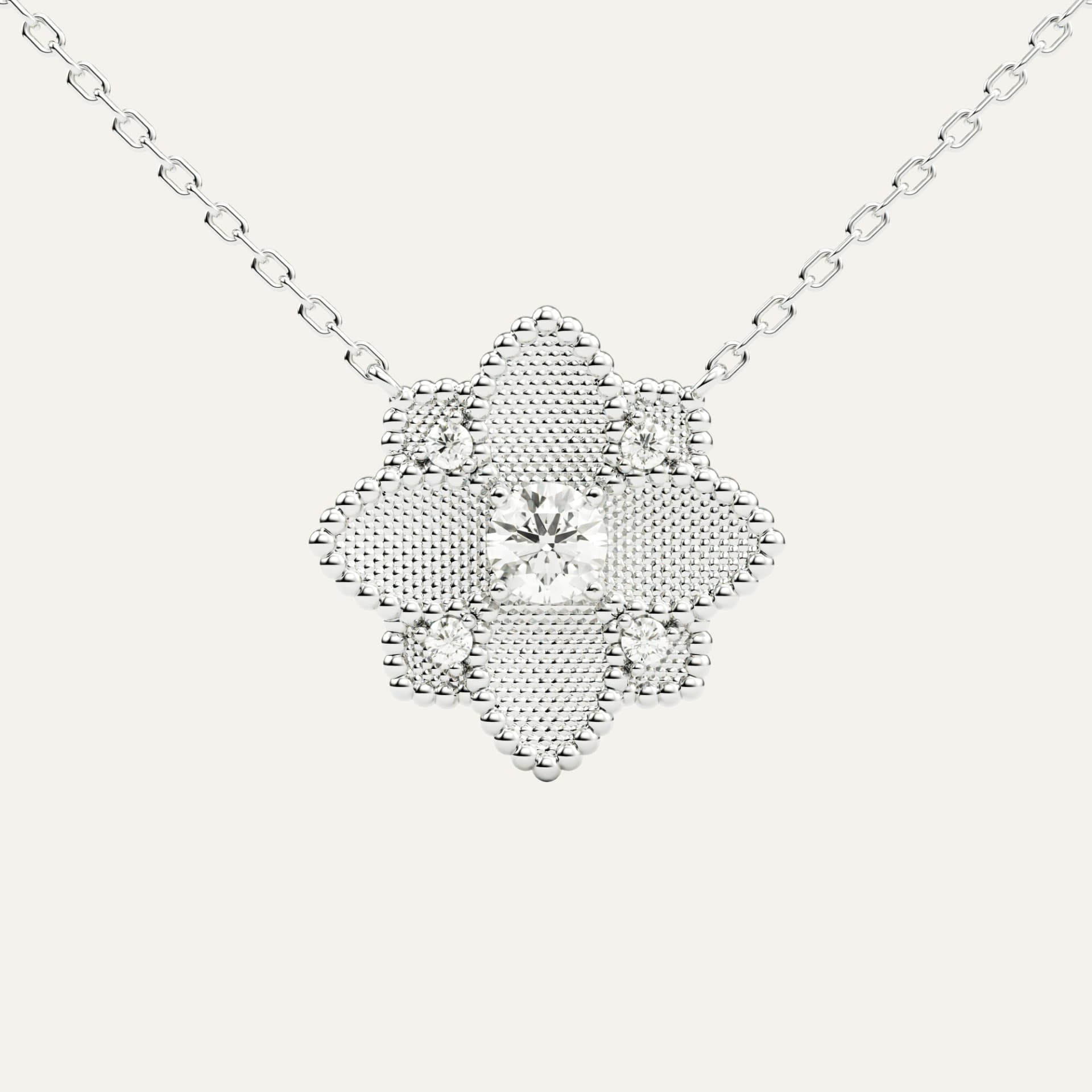 Hortensia Grande Necklace — White Gold