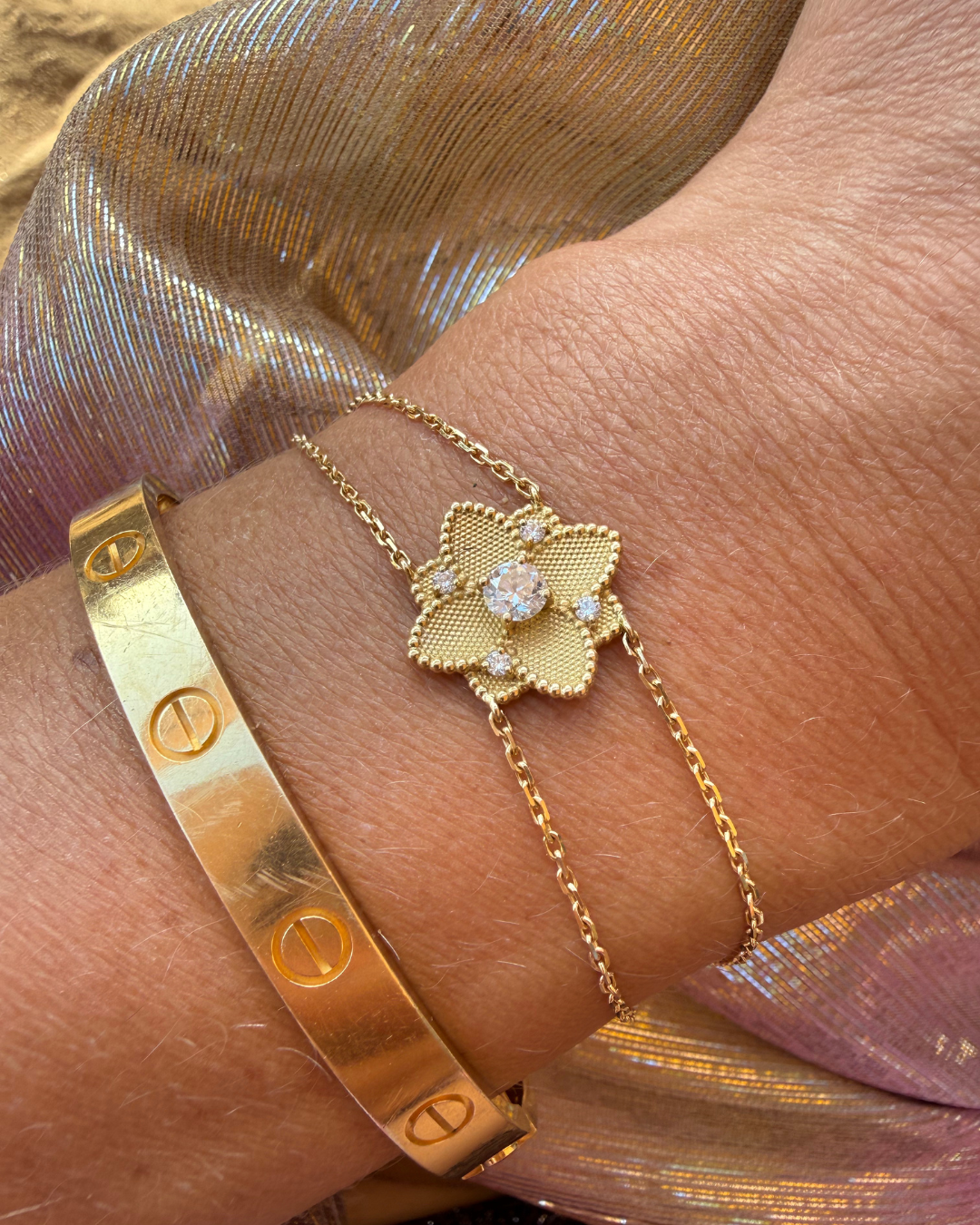 Hortensia Bracelet, worn