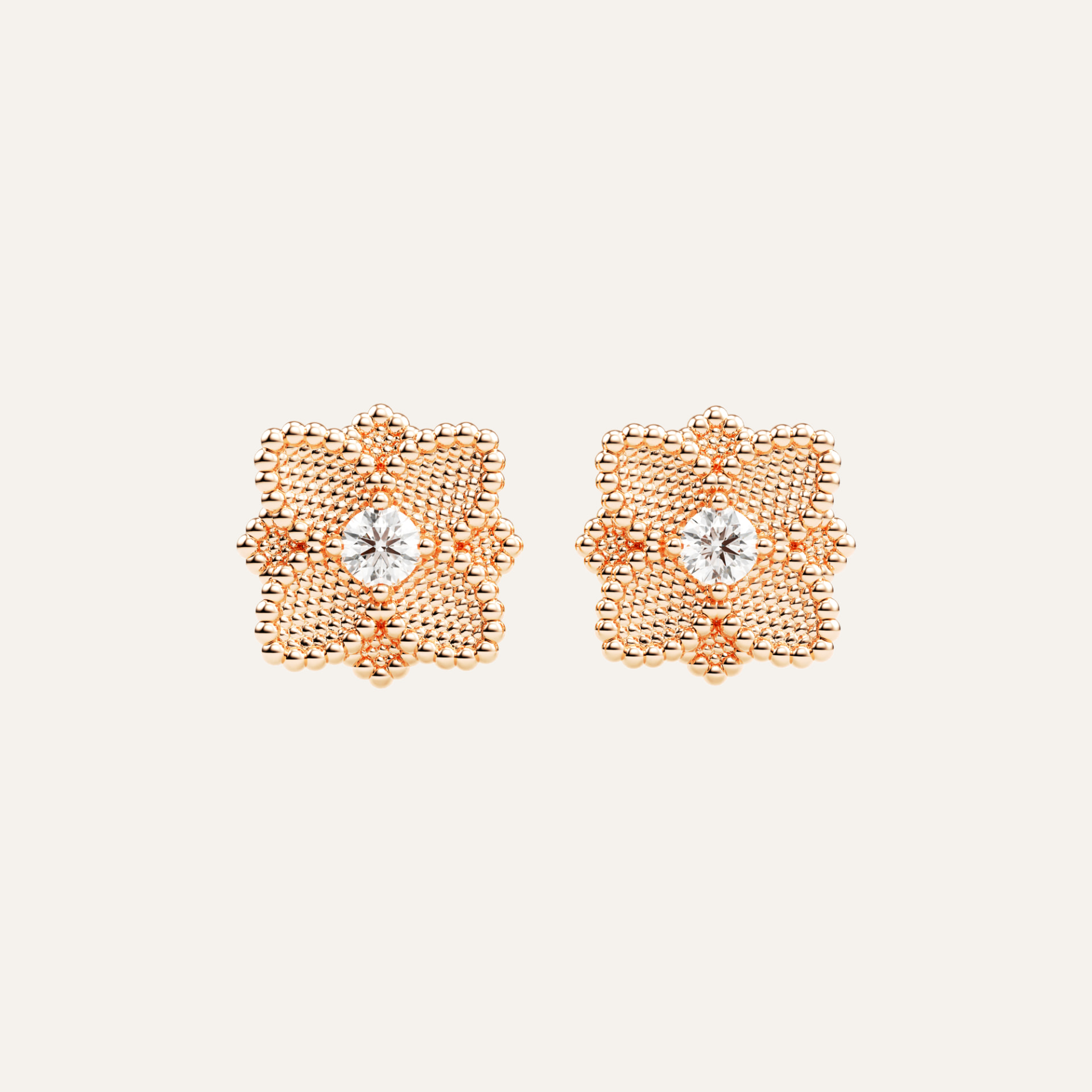 Hortensia Petite Earrings — Rose Gold