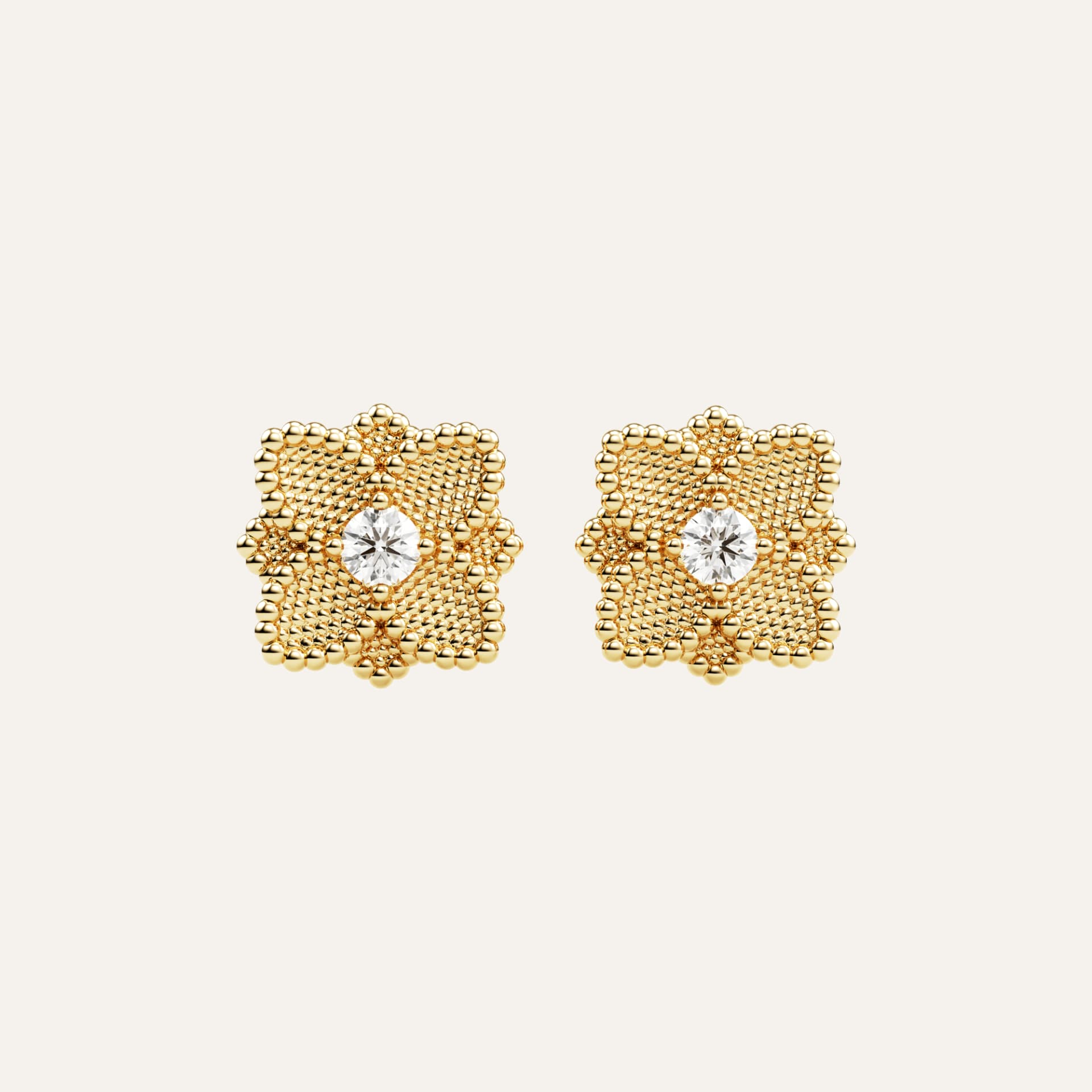 Hortensia Petite Earrings — Yellow Gold