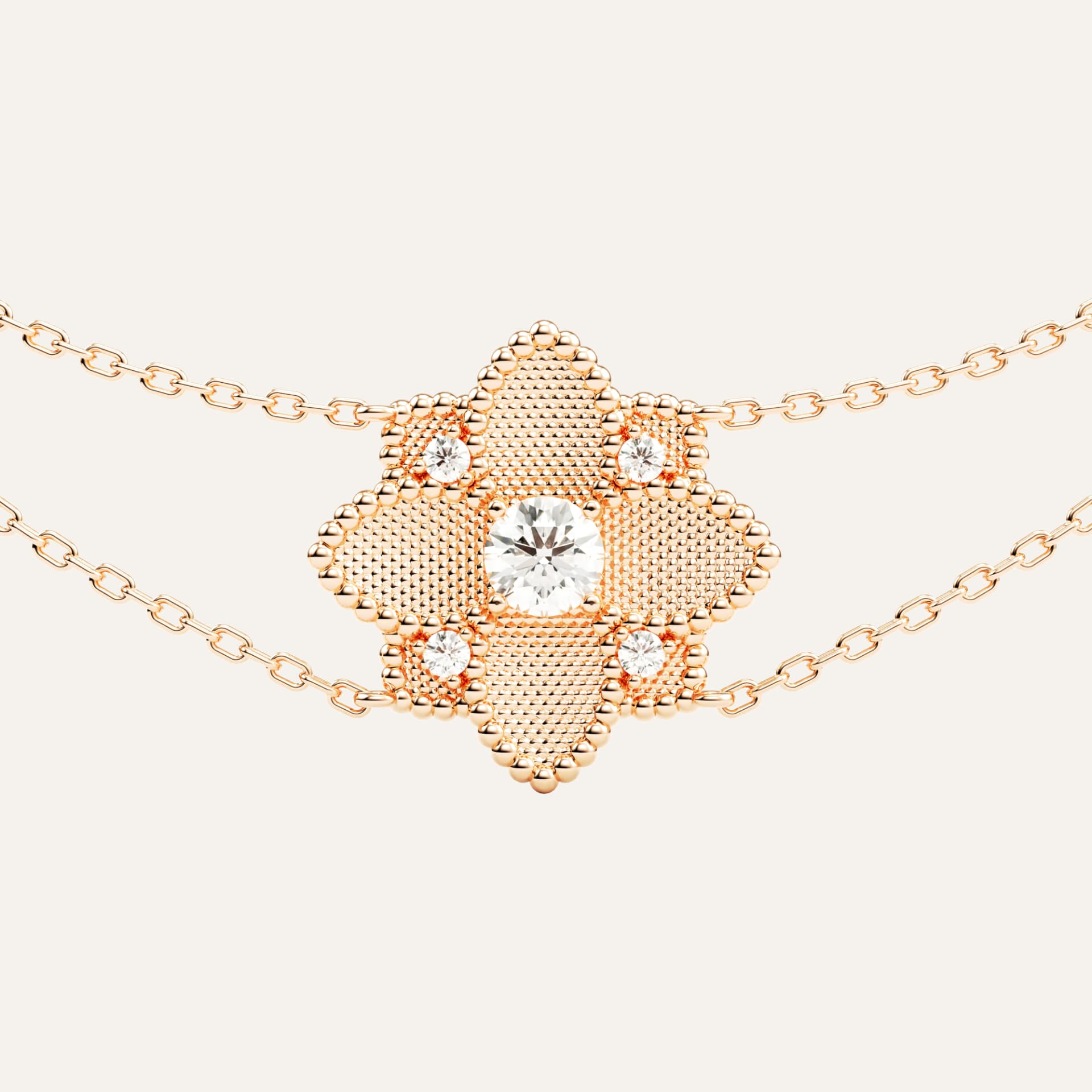 Hortensia Grande Choker — Rose Gold