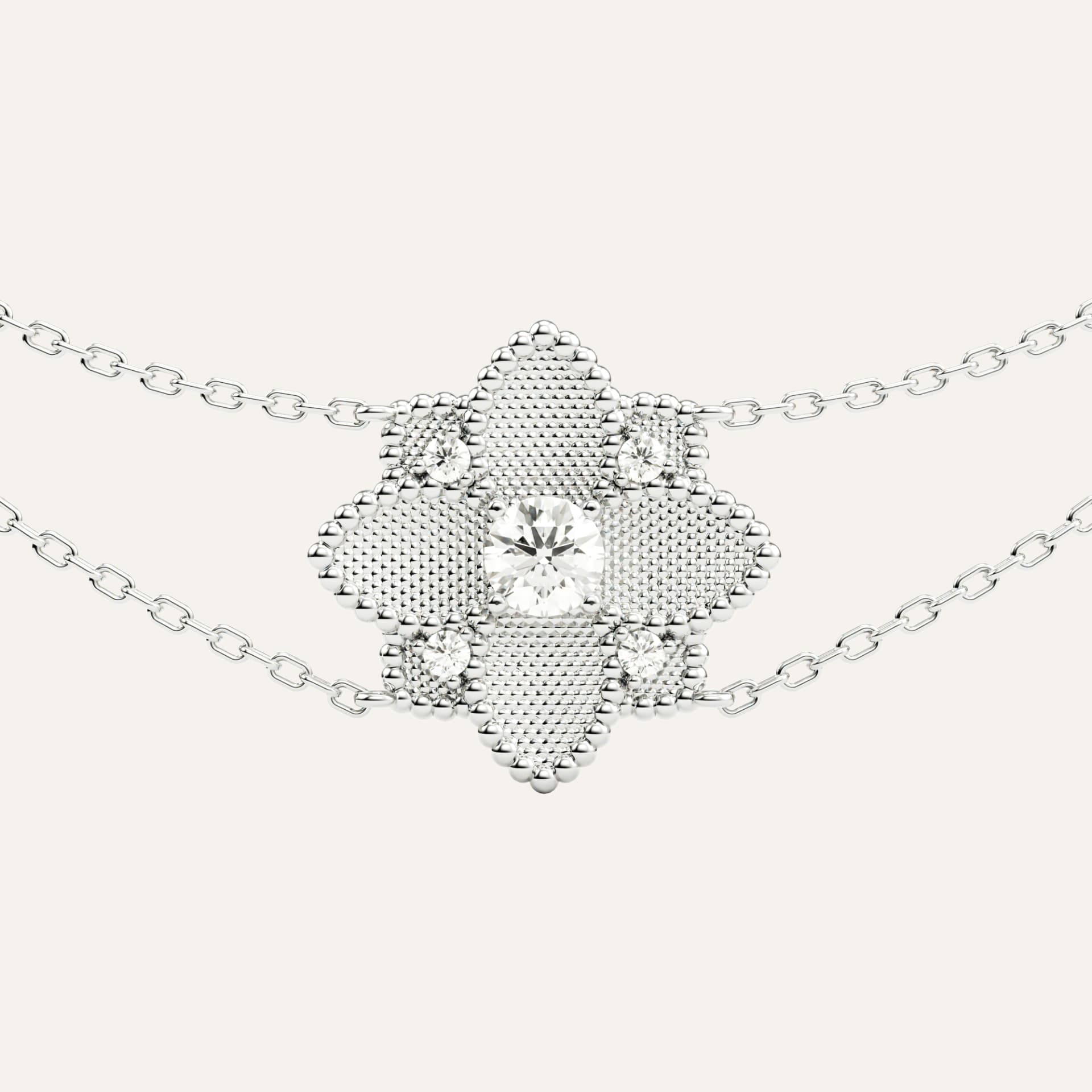 Hortensia Grande Choker — White Gold