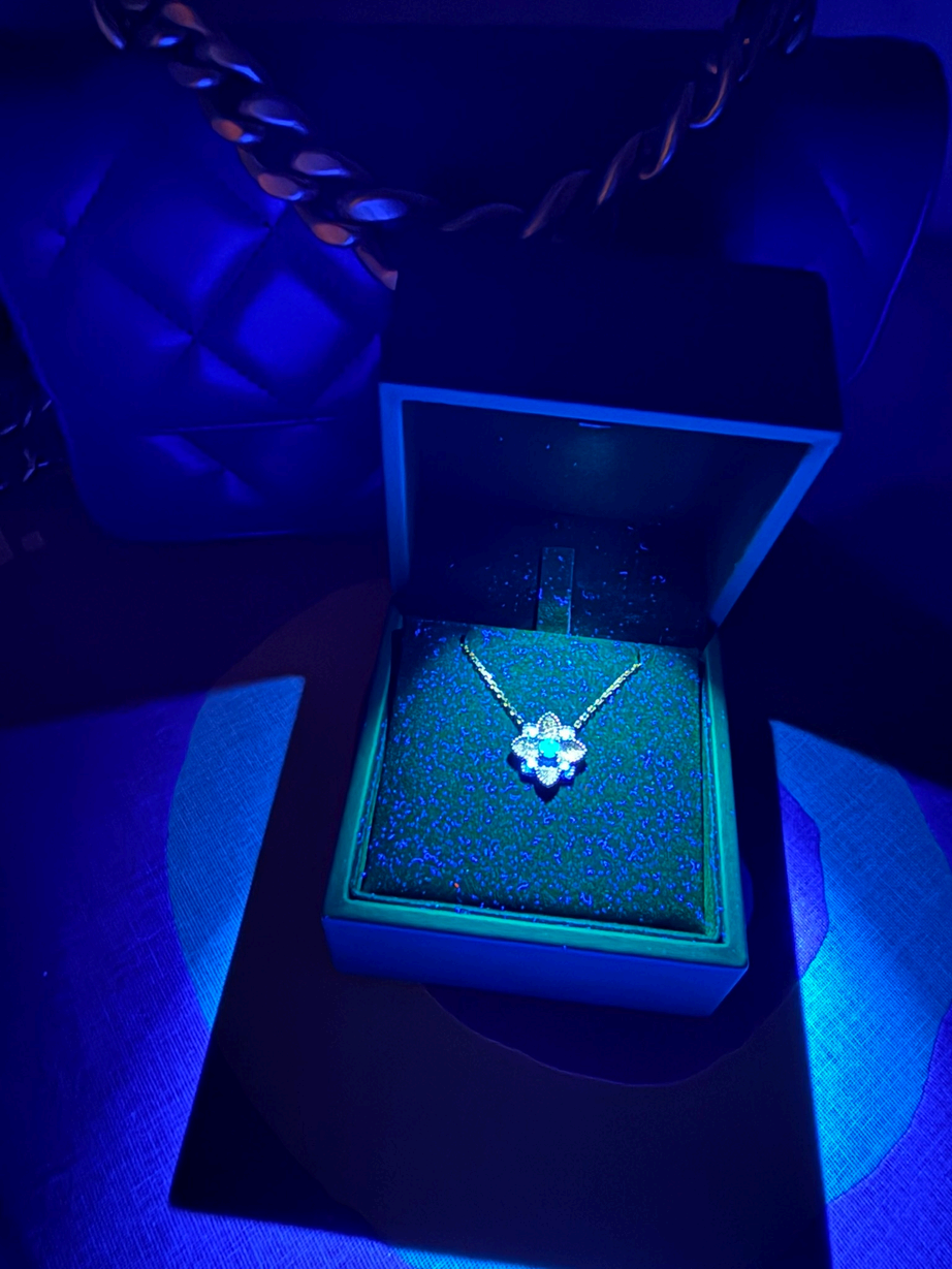 Bespoke jewellery box with integrated UV light — Ultraviolet light