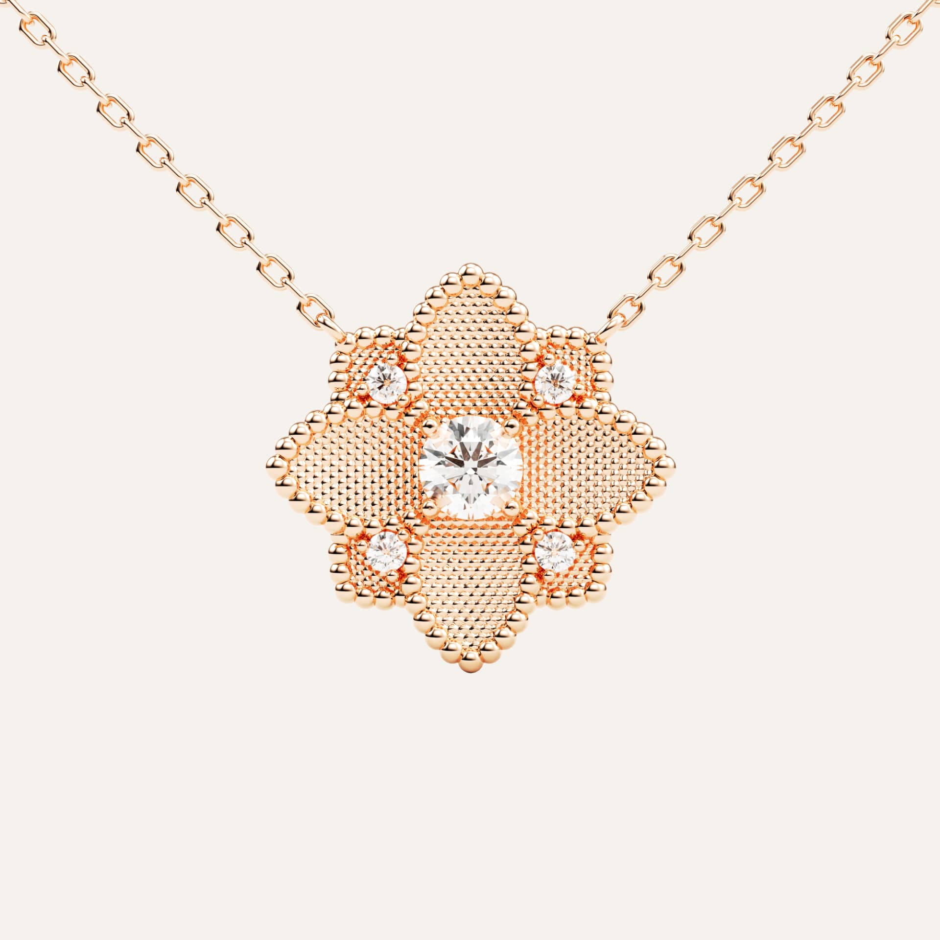 Hortensia Grande Necklace — Rose Gold