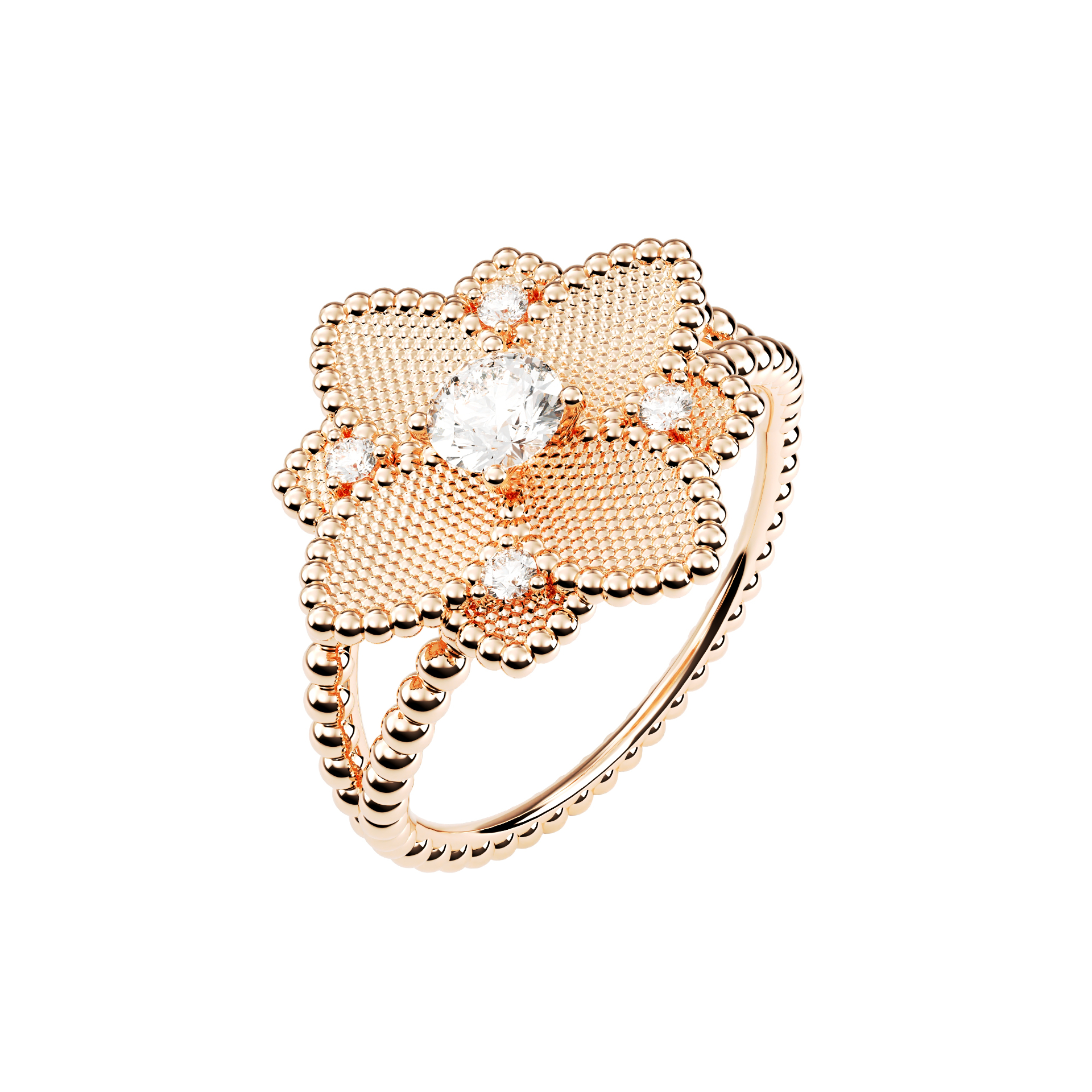 Hortensia Grande Ring — Rose Gold