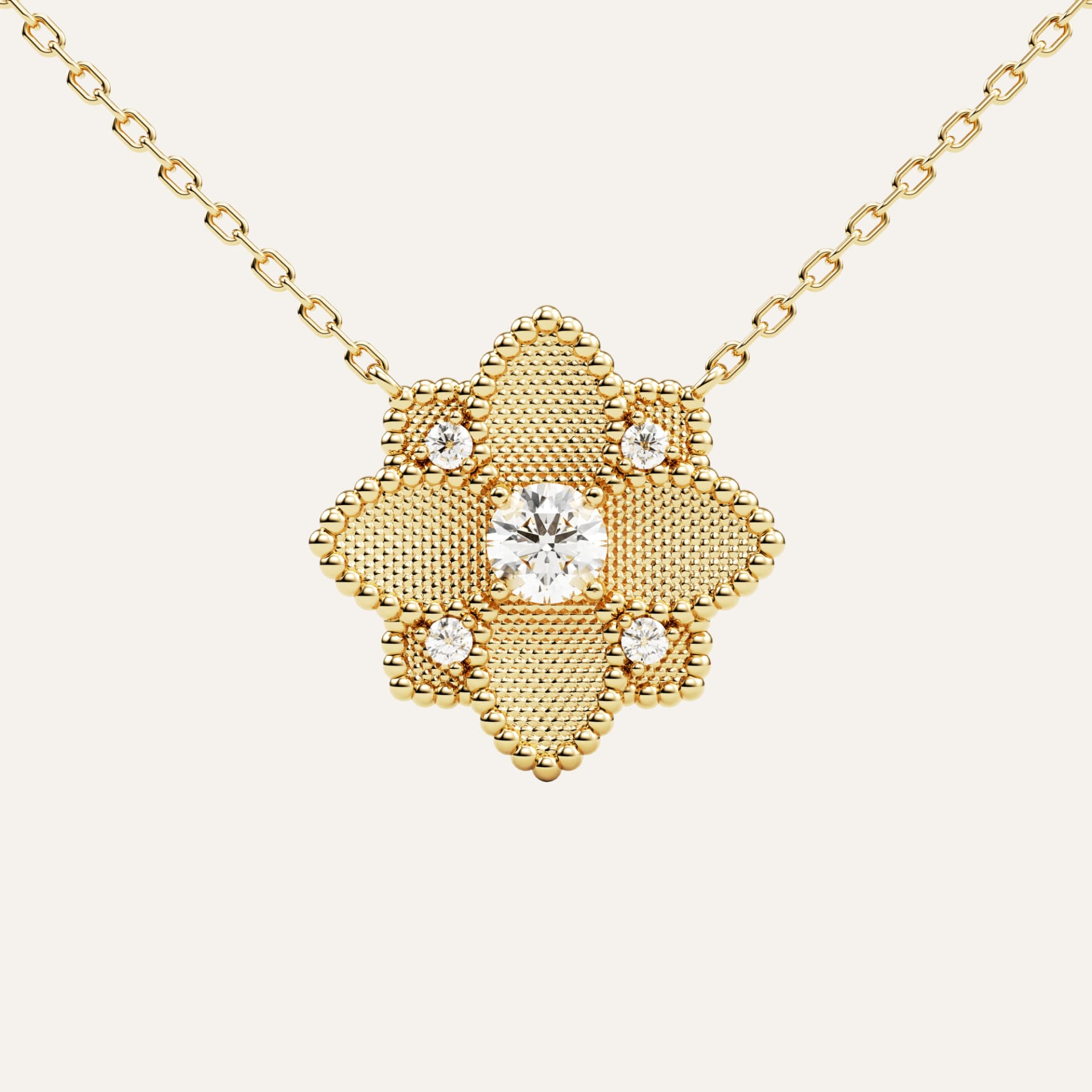 Hortensia Grande Necklace — Yellow Gold